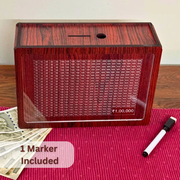 πΈ HANDCRAFTED WOODEN MONEY BANK β ECO-FRIENDLY SAVINGS BOX
